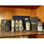 Collection of handheld electronics to include a boxed Samsung Galaxy S mobile phone, six vintage