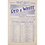 1929/30 Manchester United v Portsmouth, Red and White football programme, February 22nd 1930,