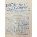 1919/20 Chelsea v Swindon town football programme, Chelsea Chronicle programme, FA Cup 2nd round,