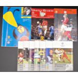 1998/99 Manchester United Champions League football programmes to include LKS Lodz home/away,