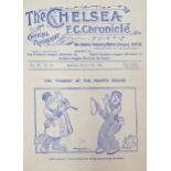 1910/11 Chelsea v Swindon Town football programme, Chelsea Chronicle programme, English Cup 4th