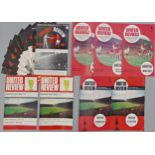 Collection of Manchester United 1960s home football programmes to include Exeter City League Cup
