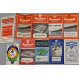 1949-1958 Manchester United away football programmes to include 1950 v Chelsea (FA Cup), 1951