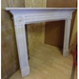 Limed oak fire surround 113 high x 137 cm wide