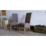 Cotswold Collection 2 roll back chairs in a faux leather upholstery with oak legs