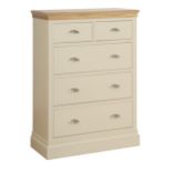 Cotswold Collection 3+2 Painted Chest, H 1325mm W 920mm D 420mm