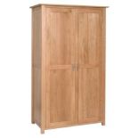 Cotswold Collection Oak Full Hanging Double Wardrobe, H 1910mm W 1080mm D 580mm