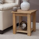 Cotswold Collection Solid Oak Lamp Table, H 500mm W 450mm D 450mm