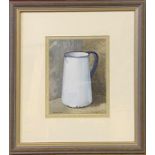 Richard Jones (20th century) - 'Enamel Milk Jug', signed, watercolour, 15.5 x 12 cm, framed