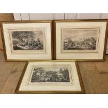 Voyage de la Greece (19th century Flemish school) - Thee black and white lithographs, 26 x 37 cm,