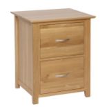 Cotswold Collection Oak 2 Drawer Filing Cabinet, to take Foolscap Files, H 780mm W 625mm D555mm