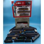 Collection of Hornby model railway to include engines and carriages, together with cased Zero 1 R950