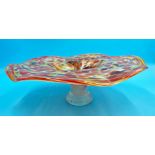 Murano confetti glass centre dish, 12 high x 37 cm diameter