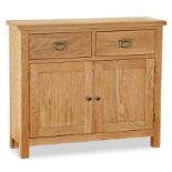 Cotswold Collection Oak Small Sideboard, H 850mm W 1000mm D 335mm