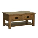 Cotswold Collection Coffee Table with Drawers, H 518mm W 1100mm D 600mm