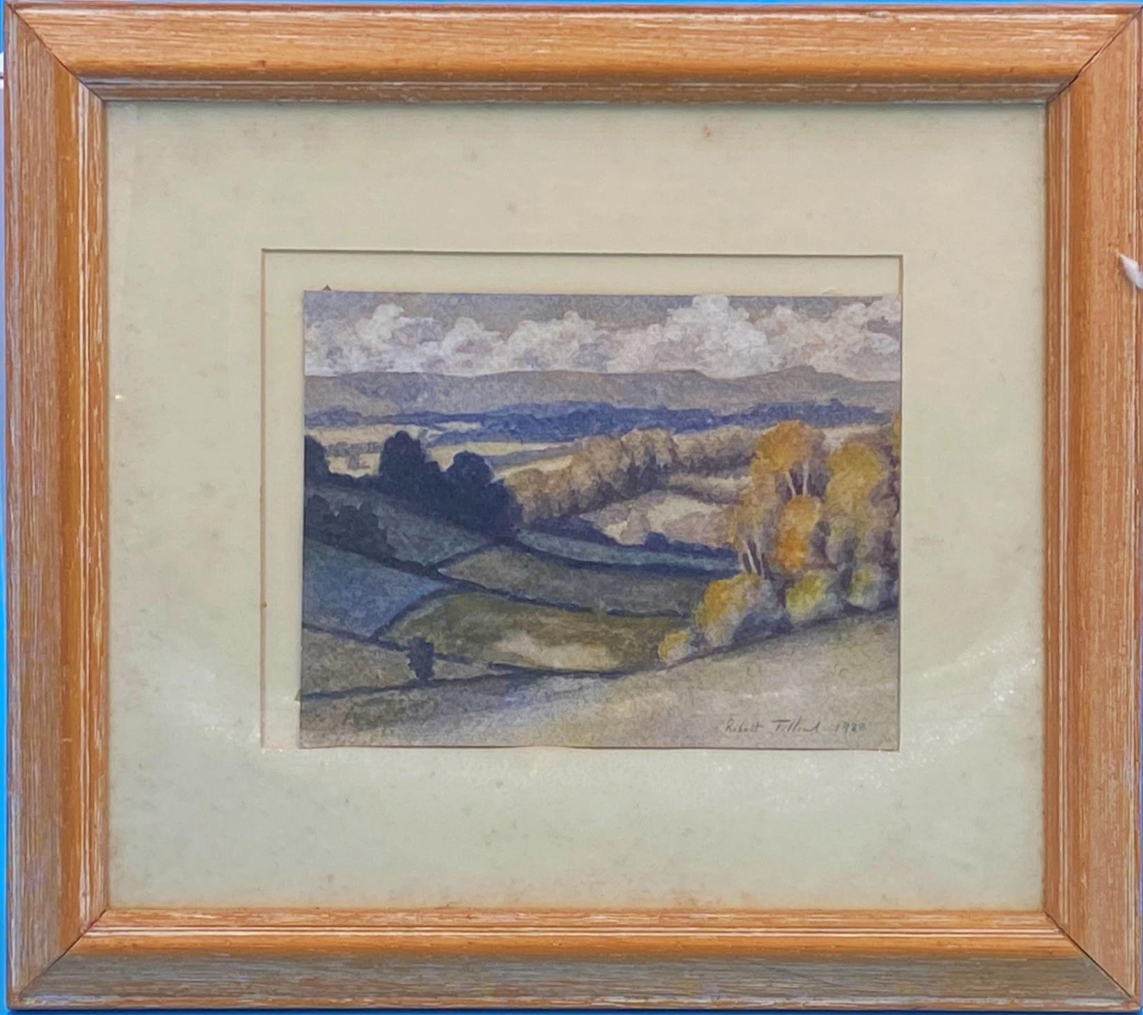 Robert Tilleard (20th century) pastel landscape and print of a duck, with three Cecil Aldin