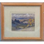 Robert Tilleard (20th century) pastel landscape and print of a duck, with three Cecil Aldin