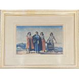 William Russell Flint (1880-1969) - 'Four Singers of Vera', colour print, signed to mount, 25 x 35