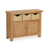 Cotswold Collection Sideboard with Baskets, H 850mm W 1100mm D 380mm