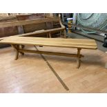 Cotswold Collection Oak Bench, H 500mm W 2100mm D 400mm