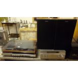 Sony HMK-70 music centre, with original box, with two Sony speakers and Sony Discrete 7CH Amplifier,