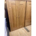 Cotswold Collection Oak All Hanging Double Wardrobe, H 1900mm W 1120mm D 620mm