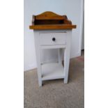 Cotswold Collection Painted single drawer bedside with upstand