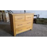 Cotswold Collection Oak 2+2 Chest, H 685mm W 820mm D 425mm