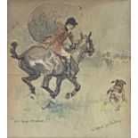Gilbert Holiday (1879-1937) - 'Sit Long Forward', signed, pencil and watercolour, 29 x 24cm, framed
