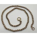 9ct gold belcher chain with large jump ring. Measuring 43 cm long approx. Weight 10.29 g approx.