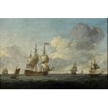 Charles Brooking (1723 - 1759) - 'An English Flagship before the wind with other shipping',