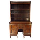 Charles Locke Eastlake (1836-1906) - Arts and Crafts oak dresser, with raised shelved back, the base