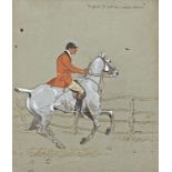 'Snaffles' (Charlie Johnson Payne) - 'Underd to one ar cooms down', inscribed with title,