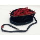 Antique Chinese Mandarin braid or plait ceremonial hat, with tassel top and 155cm plait of human