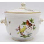 Herend of Hungary Rothschild pattern porcelain lidded ice bucket with fitted interior, 20cm high