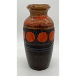 Scheurich West German fat lava vase, 39cm high