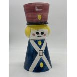 Good 1950s Italian ceramic novelty biscuit jar, in the form of a soldier, 40cm high