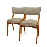 Pair of BEN chairs, with pale upholstery on bent beech frames (2)