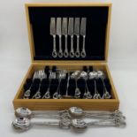 Culinary concepts of London comprehensive twelve-piece stainless steel canteen, comprising knives,