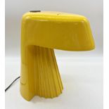 Quite remarkable Italian mid-century yellow ceramic desk lamp, 36cm high x 30cm wide