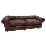 Timothy Oulton - Miniature 'Westminster' feather filled sofa, possible apprentice chesterfield,