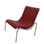 Kho Liang Ie (1927-1975, Indo/Dutch) - model 703 lounge chair, red leather upholstery