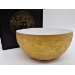 Bjorn Wiinblad for Rosenthal gold Magic Flute bowl, with eccentric relief decoration, various