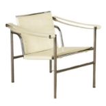 Charlotte Perriand and Pierre Jeanneret for Le Corbusier - LC1 arm chair with unusual albino snake