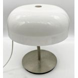 Giotto Stoppino for Valenti Luce - 'Mushroom' desk lamp, with curved chrome column and twin light