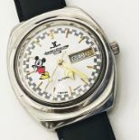 Jaeger - LeCoultre Club Automatic 'Mickey Mouse' stainless steel gents wristwatch, 38mm case,