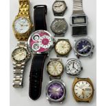 Twelve vintage watches to include Ingersoll, Timex and Casio