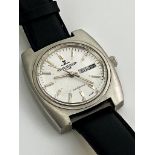 Gents Jaeger - LeCoultre Club Automatic Wristwatch, head measures 36mm not including crown. Steel