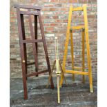 Three artist's easels, two traditional large floor standing examples the other adjustable (3)