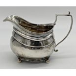 Georgian silver boat shaped milk jug or sauce boat, 13cm long, 4oz approx